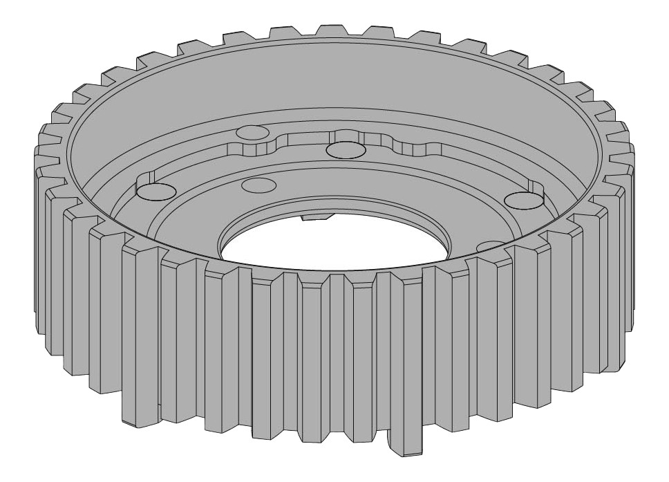Tambour de remplacement pour embrayage STM FDU-S190 (0F3SR140R24002C)