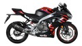Ligne complète Mivv SR-1 Inox Noir pour Aprilia RS 457 2024-2026
