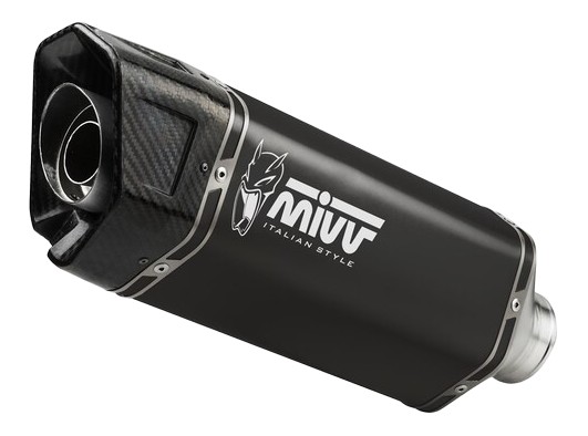 Ligne complète Mivv SR-1 Inox Noir pour Aprilia RS 457 2024-2026