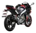 Ligne complète Mivv SR-1 Inox Noir pour Aprilia RS 457 2024-2026