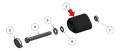 Tampon Aéro de rechange R&G RACING noir (BO061BK-CS341)