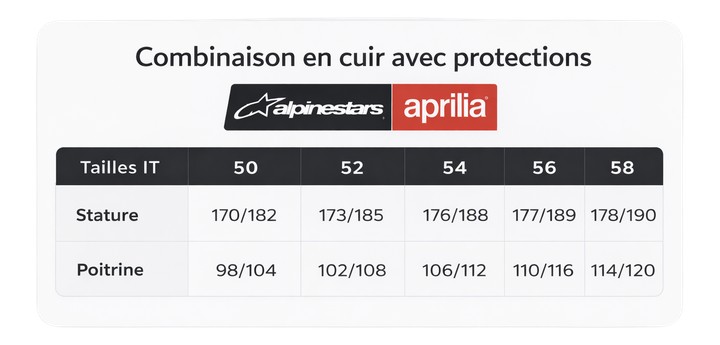 Combinaison en cuir APRILIA Throttle by Alpinestars