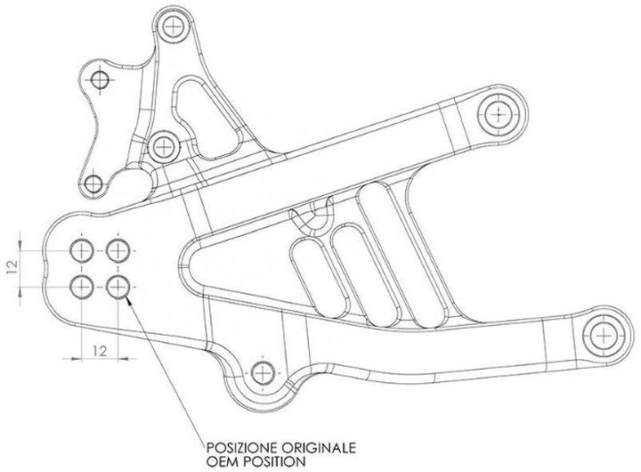 COMMANDE RECULÉES SPIDER PANIGALE V4 2025-2026, V4R 2026 (10.D311)