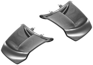 Ailerons latéraux en carbone brillant  Ducabike pour Panigale V4 MY25-26 (CRB226L)