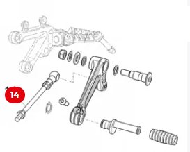 TIGE DE SELECTEUR ORIGINE APRILIA (2B008732)