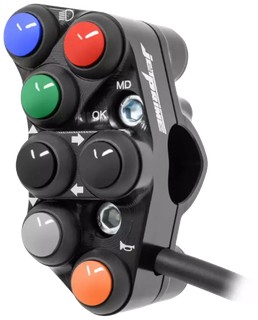 Commodo gauche JETPRIME type route APRILIA RSV4 1100 2019-2020 et RSV4 1000 2017-2020 (JP PS AP009 RF)