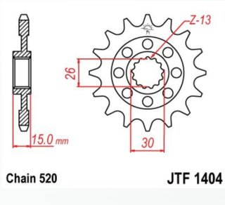 Pignon JT SPROCKETS acier - 520 BMW S1000RR