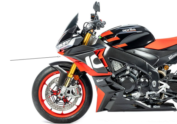 DÉFLECTEUR D'AIR GAUCHE CARBONE ILMBERGER APRILIA TUONO V4 2021-2024