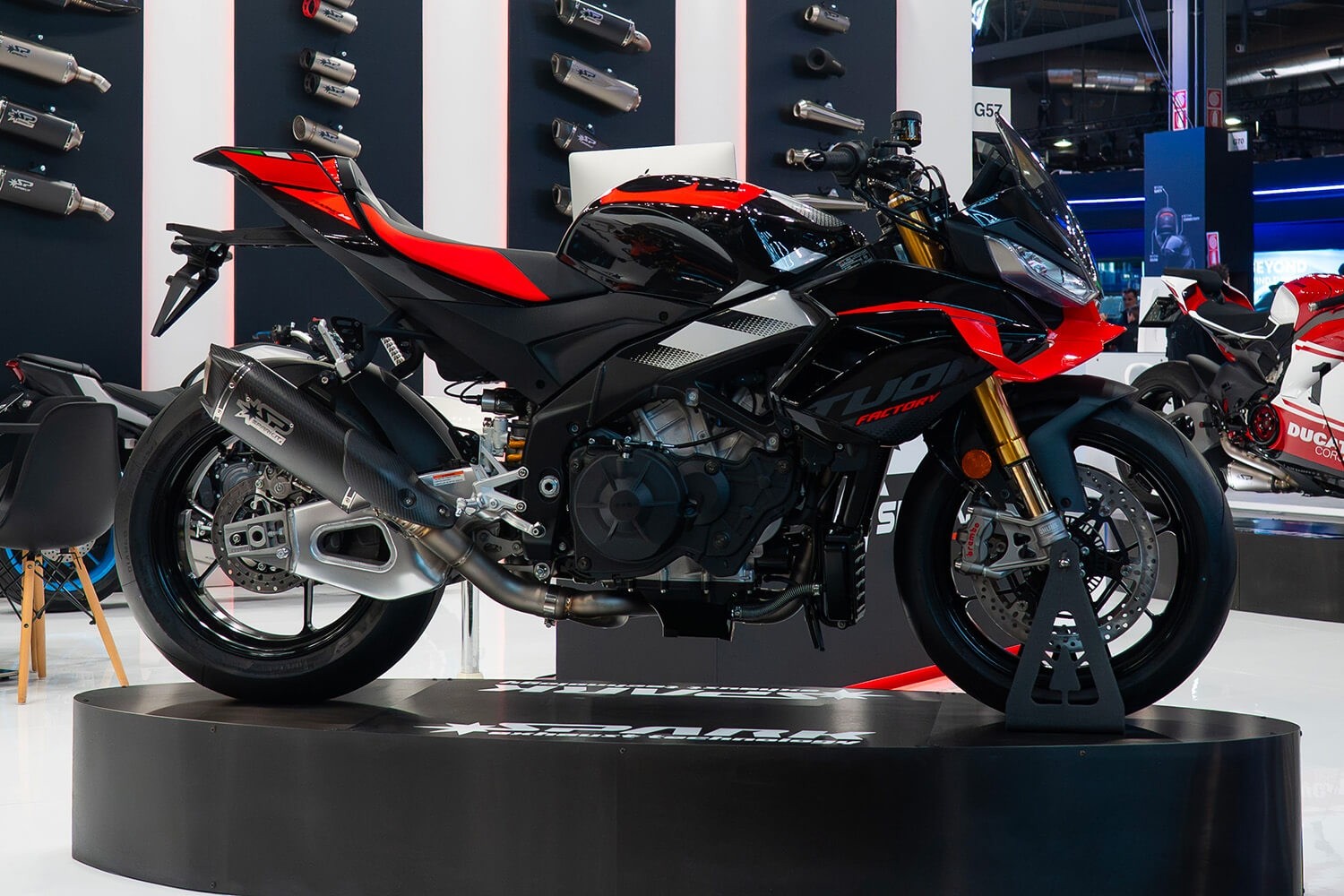 Demi-Ligne Spark Force EVO carbone RSV4 2017-2024,Tuono V4 2017-2025 (GAP0408)