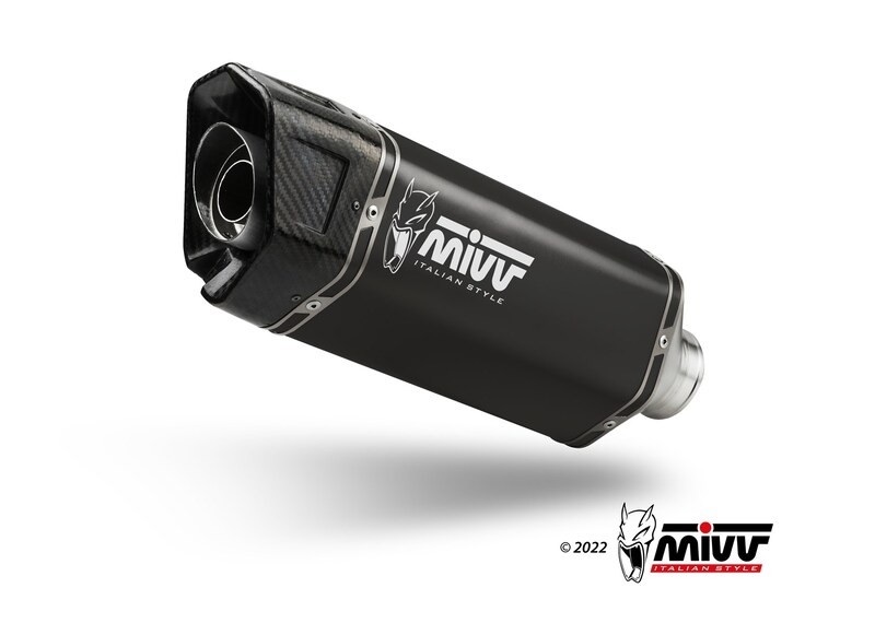 Ligne complète Mivv SR-1 Inox Noir pour Aprilia RS 457 2024-2026