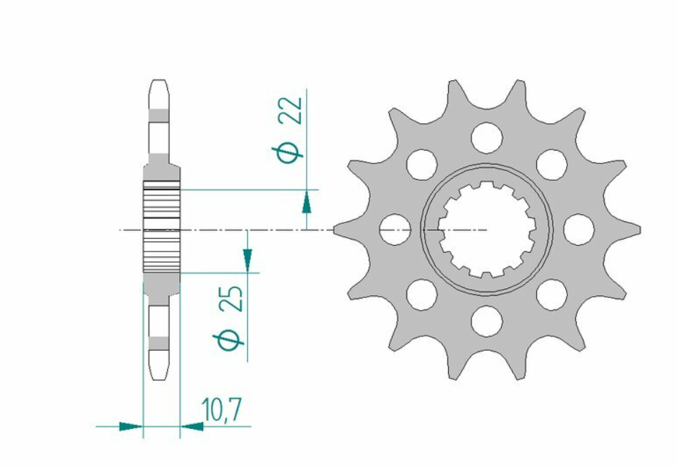 Pignon de sortie de boite allégé pas de 520 pour Yamaha R6 2006-2024