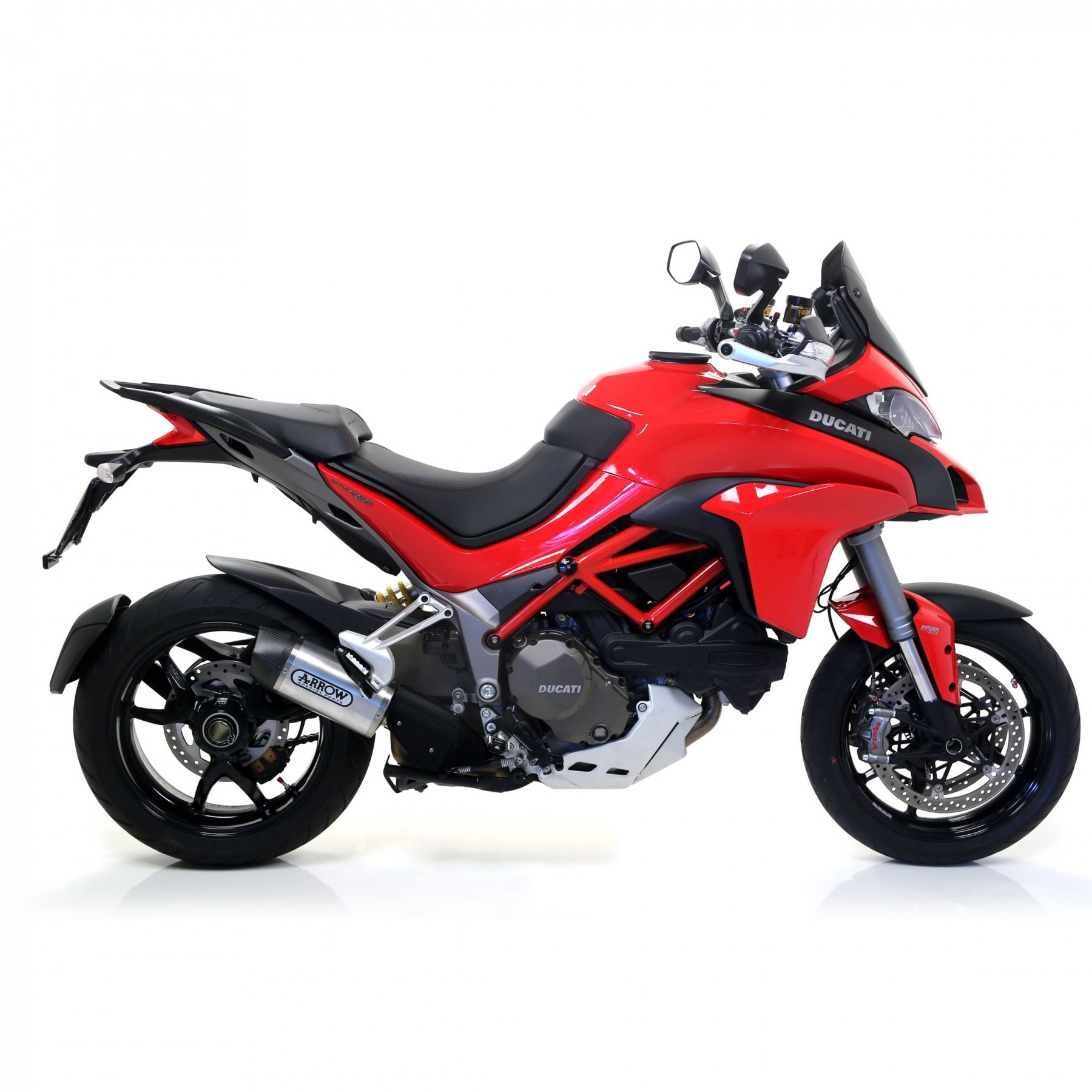 Silencieux INDY RACE ARROW embout carbone Multistrada 1200/S DVT 2015-2018, Multistrada 1260/S 2018-2020