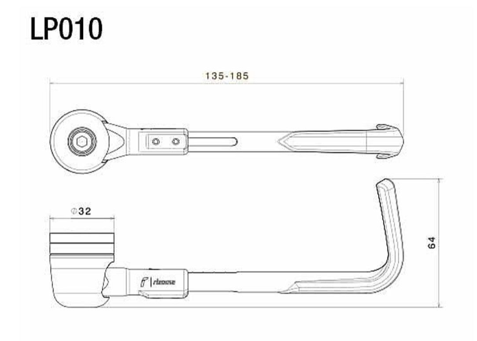 PROTECTION DE LEVIER DE GUIDON RIZOMA STREET EDITION UNIVERSEL (LP010B)