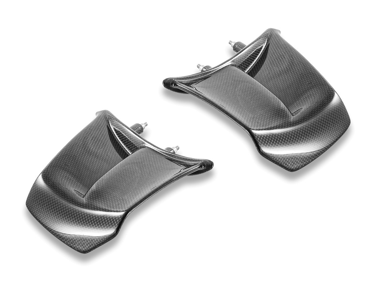 Ailerons latéraux en carbone brillant  Ducabike pour Panigale V4 MY25-26 (CRB226L)