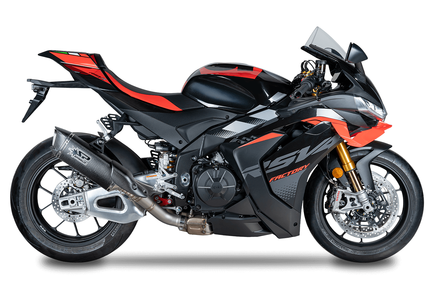 Demi-Ligne Spark Force EVO carbone RSV4 2017-2024,Tuono V4 2017-2025 (GAP0408)