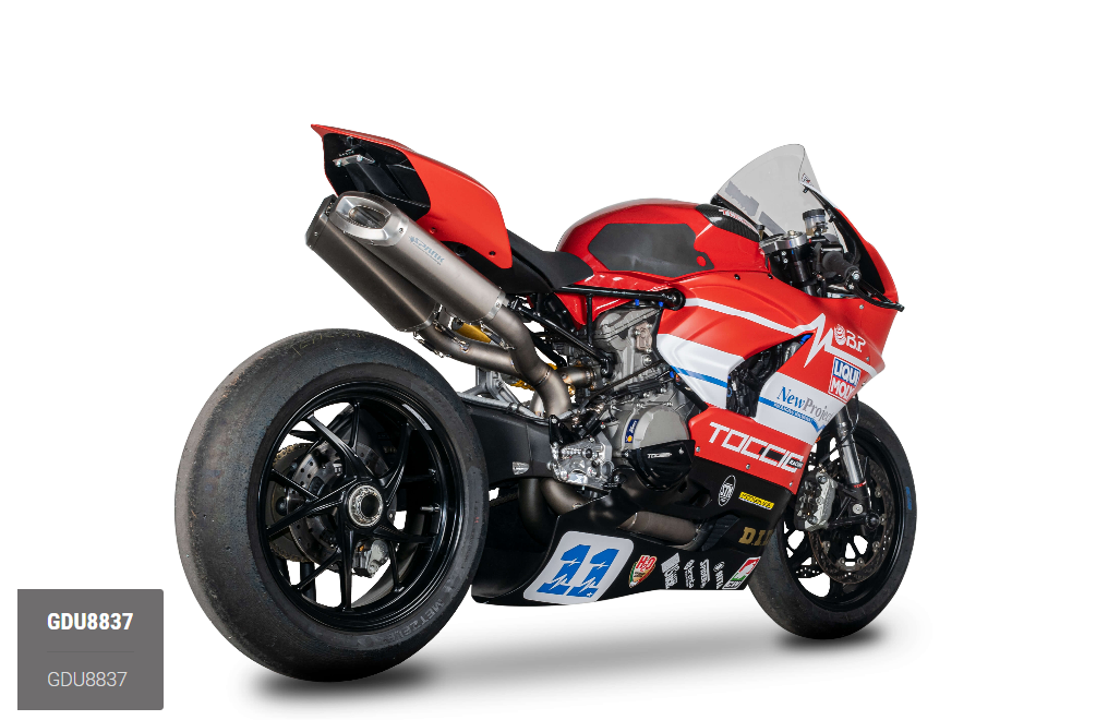 Ligne Spark full titane silencieux rectangular Ducati Panigale V2, 959, 1199, 1299 Version WSSP  (GDU8836T)