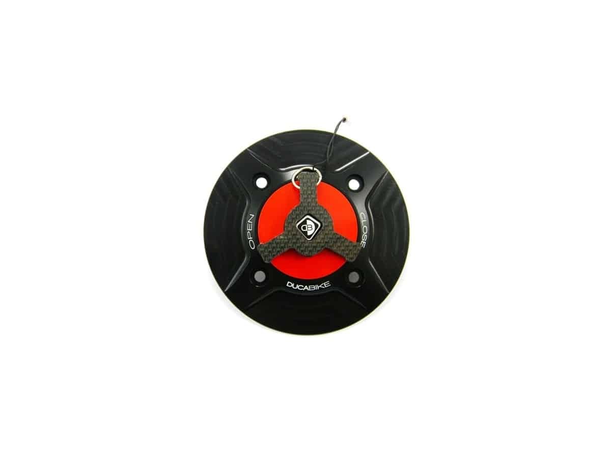 Bouchon noir-rouge avec clef carbone (en option)