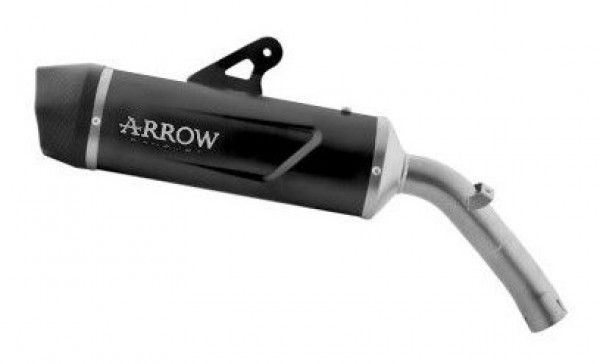 Silencieux ARROW Indy Race alu noir embout carbone pour Voge 900 DSX 2024-2026 (72654AKN)