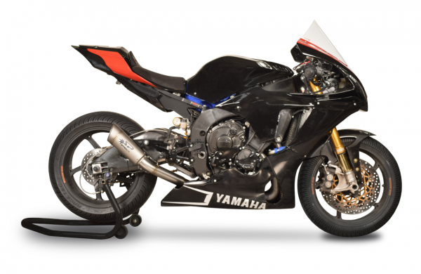 Demi-ligne spark Ø60 mm collecteur titane + silencieux titane Grid-O pour Yamaha R1 2015-2024 (GYA8858T)