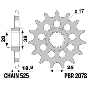 Pignon de sortie de boite pour VOGE 900 DSX 2024-2026