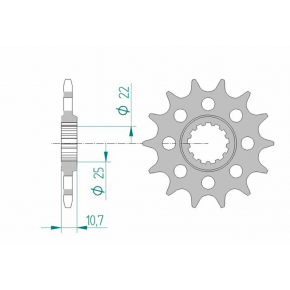 Pignon de sortie de boite allégé pas de 520 pour Yamaha R6 2006-2024