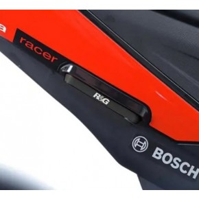 Caches Orifice Repose-Pied R&G Racing RSV4 2009-2026, Tuono V4 2011-2026 (BLP0038BK)