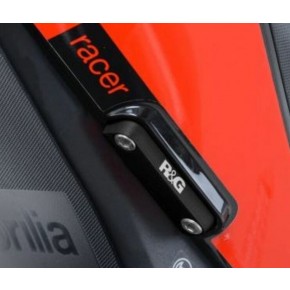 Caches Orifice Repose-Pied R&G Racing RSV4 2009-2026, Tuono V4 2011-2026 (BLP0038BK)