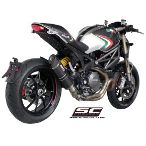 Silencieux SC PROJECT OVAL pur Ducati Monster 1100 Evo (D07A-01)
