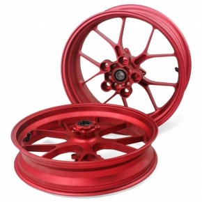 Paire de roues alu forgées rouge Aprilia RSV4 2015>2022 