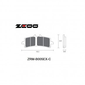 Plaquettes Racing Endurance ZCOO pour ETRIER BREMBO M40 /M50 / STYLEMA (B005EX-C)