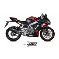 Ligne complète Mivv SR-1 Inox Noir pour Aprilia RS 457 2024-2026