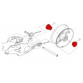 Kit d'entretoises  de roue arrière pour Panigale V4 2025-2026 (DCR02)