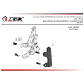 Platines de déport pour repose pied d'origine Aprilia RSV4 2017-2026 (PAC07D)